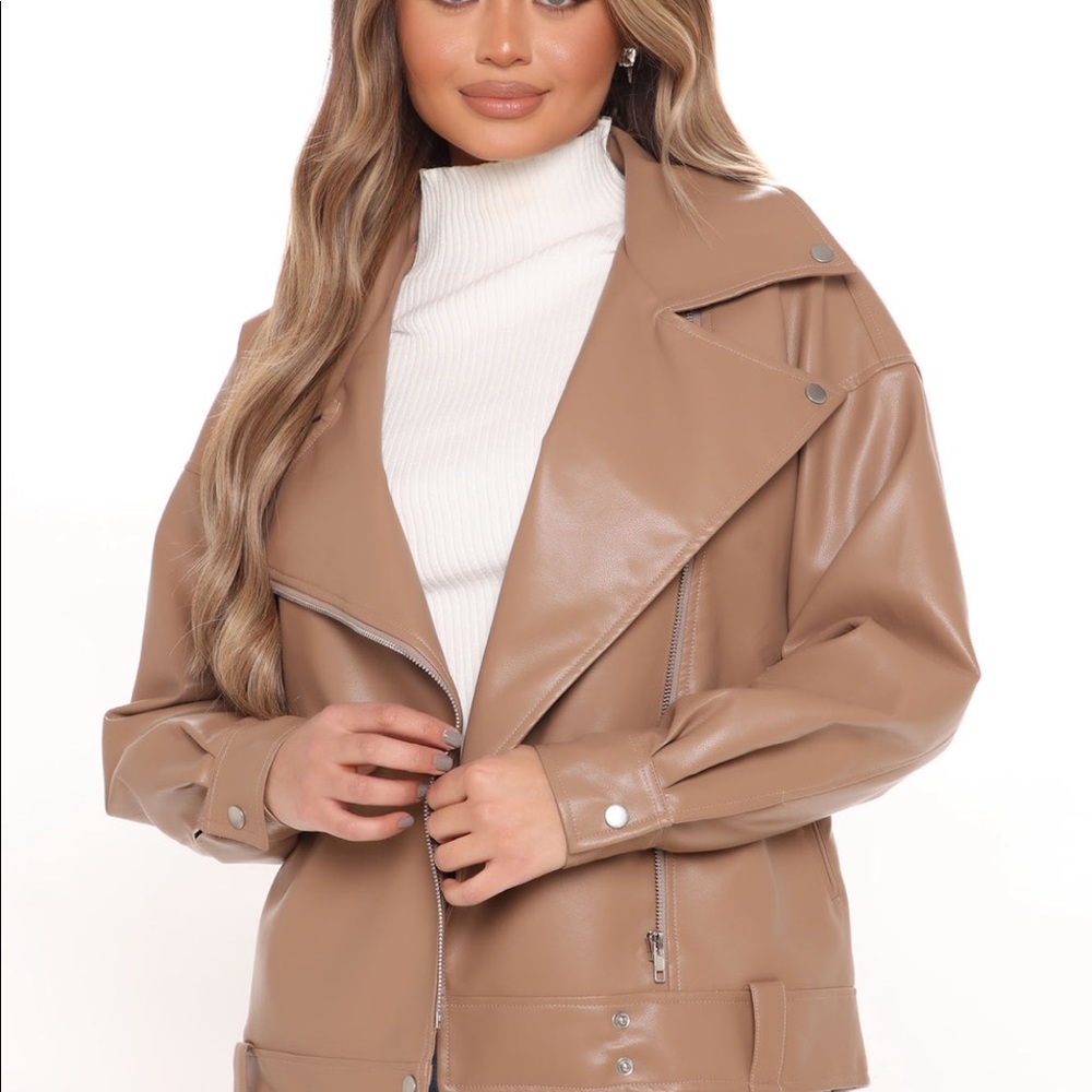 Leather moto jacket